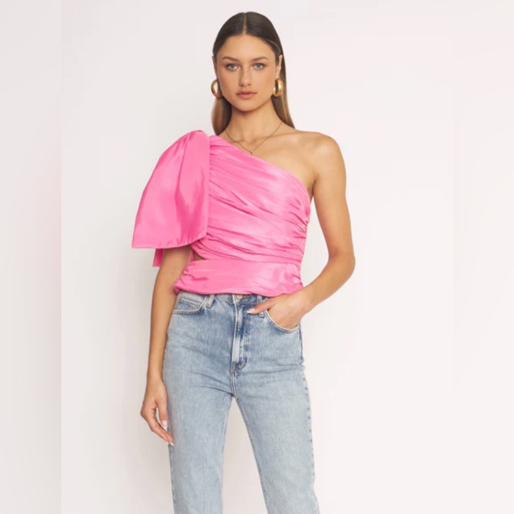 Verona Pink One Sleeve Top